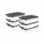 Sterilite 40 Quart Plastic Under Bed Storage Bin Tote & Latch Lid, 6 Pack, Gray Perspective: front
