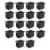 Sterilite 7.5 Gal Rugged Industrial Storage Totes w/ Latch Lids, Black (18 Pack) Perspective: front