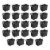 Sterilite 7.5 Gal Rugged Industrial Storage Totes w/ Latch Lids, Black (24 Pack) Perspective: front