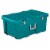 Sterilite 16 Gal Lockable Footlocker Toolbox Container w/ Wheels, Teal (4 Pack) Perspective: front