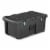 Sterilite 16 Gal Plastic Footlocker Container with Wheels, Flat Gray (6 Pack) Perspective: front