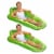 Aqua Leisure Luxury Water Recliner Pool Floats w/ Headrest, Lime Floral (2 Pack) Perspective: front