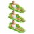 Aqua Leisure Luxury Water Recliner Pool Floats w/ Headrest, Lime Floral (3 Pack) Perspective: front