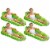 Aqua Leisure Luxury Water Recliner Pool Floats w/ Headrest, Lime Floral (4 Pack) Perspective: front