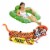 Aqua Leisure Zero Gravity Pool Float, Green & AquaPro 2 Seat Tow Rider, Orange Perspective: front