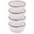 Sterilite Ultra Seal 8.10 Quart Plastic Food Storage Bowl Container, 4 Pack Perspective: front