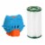 Hey! Cool Pool Flip Plop Pool Mineral Dispenser + Coleman Filter Pump Cartridge Perspective: front
