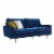 JULYFOX Mid Century Modern Button Tufted Velvet Loveseat Sofa Couch, Blue Perspective: front