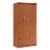 Hodedah Import 3 Door Armoire with Clothing Rod, Shelves, and 2 Drawers, Cherry Perspective: front