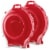 Sterilite Clear Lid Nesting Storage Christmas Holiday Wreath Box, Red (2 Pack) Perspective: front