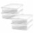 Homz 28 Qt Snaplock Clear Plastic Storage Container Bin with Secure Lid (4 Pack) Perspective: front
