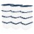 Sterilite 64 Quart Latching Plastic Storage Container Tote, Marine Blue, 12 Pack Perspective: front