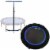 LEAPS & REBOUNDS 48 Adjustable Stability Bar with 48 Fitness Trampoline, Blue Perspective: front