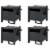 Suncast Hideaway 100 Ft Garden Hose Reel for 5/8 Inch Hoses, Cyberspace (4 Pack) Perspective: front