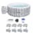 Bestway SaluSpa Fiji Hot Tub w/Set of 4 Spa Seat & 4 Pack Headrest Pillows, Gray Perspective: front