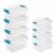 Sterilite Medium Clear Storage Tote, 4 Pack, & Large Clear Storage Tote, 4 Pack Perspective: front