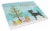Black and Tan Chion Christmas Tree Glass Cutting Board Large Perspective: front