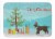 Black French Bulldog Pit Bull Mix Christmas Tree Machine Wash Memory Foam Mat Perspective: front