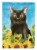 Carolines Treasures CK3152GF Bombay in Sunflowers Garden Flag Perspective: front