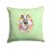 Eastern German Shepherd Green Flowers Fabric Decorative Pillow Perspective: front