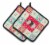 Carolines Treasures  CK5436PTHD Teddy Guinea Pig Love Pair of Pot Holders, Red Perspective: front