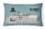 Salt and Pepper Miniature Schnauzer Kitchen Scene Canvas Fabric Decorative Pillo Perspective: front