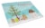 Dzungarian Hamster Merry Christmas Glass Cutting Board Large Perspective: front