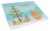 Teddy Bear Hamster Merry Christmas Glass Cutting Board Large Perspective: front
