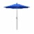 California Umbrella Market Patio Umbrella With Auto Tilt and Crank - Pacific Blue/Hammertone Grey Perspective: front