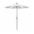 California Umbrella Market Patio Umbrella With Auto Tilt and Crank - Natural/Hammertone Grey Perspective: front