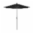 California Umbrella Market Patio Umbrella With Auto Tilt and Crank Lift - Black/Hammertone Grey Perspective: front