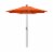 California Umbrella Aluminum Market With Auto Tilt and Crank Lift - Melon/Hammertone Grey Perspective: front