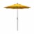 California Umbrella Market Patio Umbrella With Auto Tilt and Crank - Sunflower Yellow/Grey Perspective: front