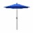 California Umbrella Market Patio Umbrella With Auto Tilt and Crank - Pacific Blue/Bronze Perspective: front