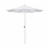 California Umbrella Market Patio Umbrella With Auto Tilt and Crank Lift - Natural/Matted White Perspective: front