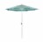 California Umbrella Aluminum Market With Auto Tilt and Crank Lift - Seville Seaside/Matte White Perspective: front