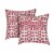 Pacifica Roland Red Accent Throw Pillow by Astella Perspective: front