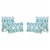 Noble House Manduka Outdoor 4 Piece Water Resistant Throw Pillow Set in Teal Perspective: front