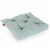 Noble House Bandel Indoor Fabric Classic Tufted Chair Cushion in Teal Perspective: front