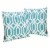 Noble House Manduka Arabesque Square Pillow in Dark Teal (Set of 2) Perspective: front