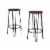 2 Pack Bar Height Stools-Backless Barstools with Hairpin Legs, Wood Seat-Kitchen or Dining Perspective: front