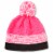 Isotoner® Pink Pom Girls' Beanie Perspective: front
