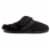 Isotoner® Ada Hoodback Black Microsuede Women's Slippers Perspective: front