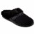 Isotoner® Ada Hoodback Black Microsuede Women's Slippers - Black Perspective: front