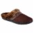 Isotoner® Ada Hoodback Dark Chocolate Microsuede Women's Slippers Perspective: front