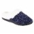Isotoner® Women's Popcorn Chenille Hoodback Slippers - Navy Blue Perspective: front