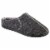 Isotoner­® Large Heather Knit Preston Hoodback Slippers - Black Perspective: front