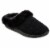 Isotoner® Textured Chenille Black Hoodback Women's Slippers Perspective: front
