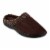 Isotoner­® Medium Microsuede Stan Hoodback Slippers - Dark Brown Perspective: front