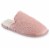 Isotoner® Quilted Velour Emmie Scuff Slippers - Pink Perspective: front